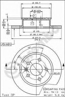 Тормозной диск BRECO BS7426