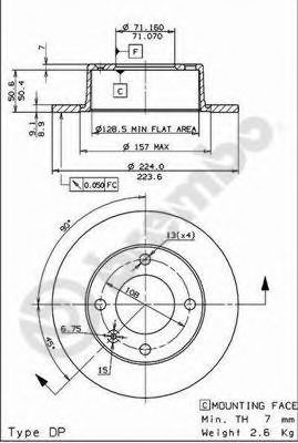 Тормозной диск BRECO BS 7456