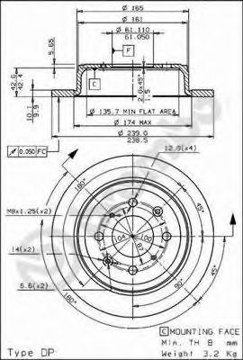 Тормозной диск BRECO BS 7547