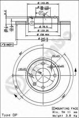 Тормозной диск BRECO BS 7560