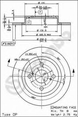 Тормозной диск BRECO BS 7613