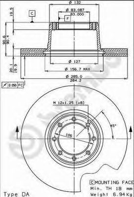 Тормозной диск BRECO BS 7828