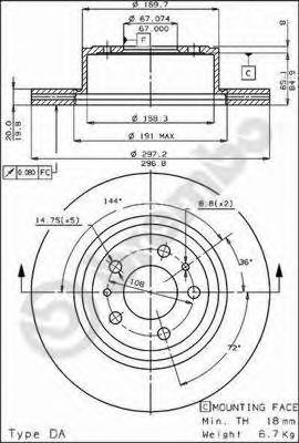 Тормозной диск BRECO BS 7865