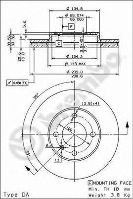 Тормозной диск BRECO BS 7901