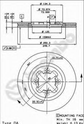 Тормозной диск BRECO BS 7904