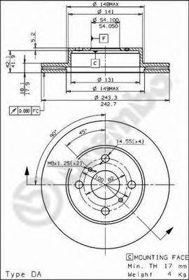 Тормозной диск BRECO BS 8099