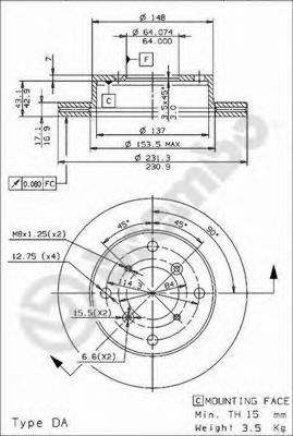 Тормозной диск BRECO BS 8150