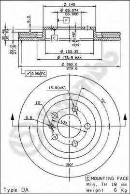 Тормозной диск BRECO BS 8280