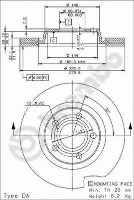 Тормозной диск BRECO BS 8285