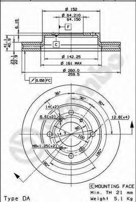 Тормозной диск BRECO BS 8387