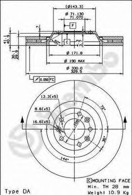 Тормозной диск BRECO BS 8479