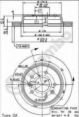 Тормозной диск BRECO BS 8481