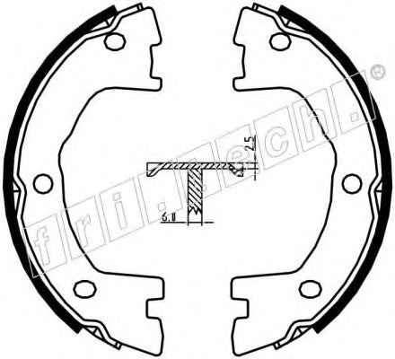 Комплект тормозных колодок, стояночная тормозная система fri.tech. 1034.120