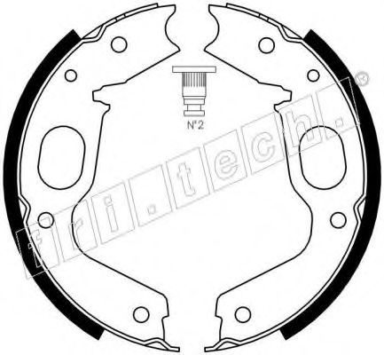 Комплект тормозных колодок, стояночная тормозная система fri.tech. 1064.176