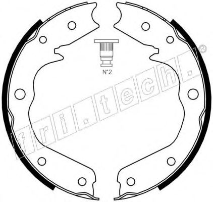 Комплект тормозных колодок, стояночная тормозная система fri.tech. 1073.173
