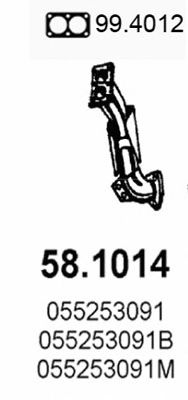 Труба выхлопного газа ASSO 58.1014