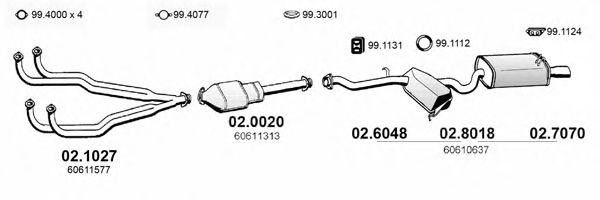 Система выпуска ОГ ASSO ART0119