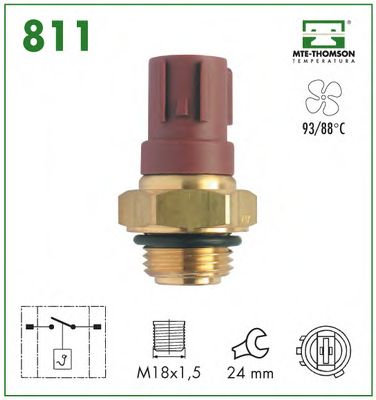 Термовыключатель, вентилятор радиатора MTE-THOMSON 811