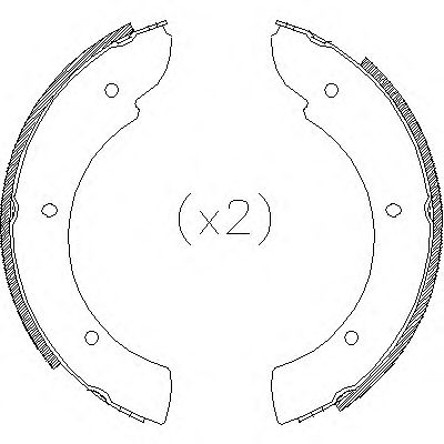 Комплект тормозных колодок, стояночная тормозная система WOKING Z4711.00