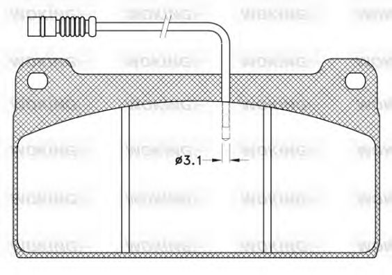 Комплект тормозных колодок, дисковый тормоз WOKING JSA 9233.40