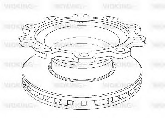 Тормозной диск WOKING 108320