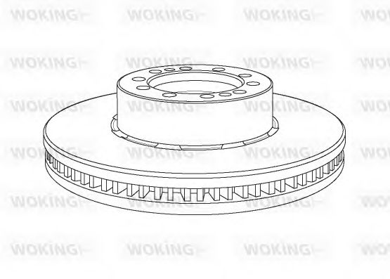 Тормозной диск WOKING NSA1169.20