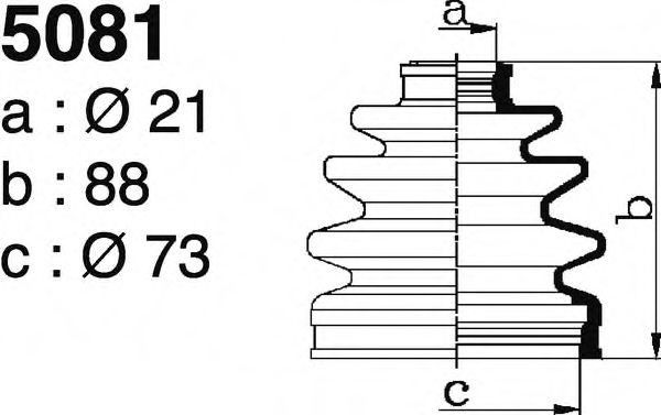 Комплект пылника, приводной вал DEPA 5081