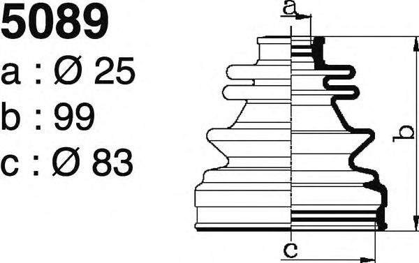 Комплект пылника, приводной вал DEPA 5089