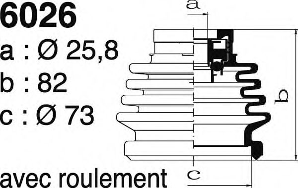 Комплект пылника, приводной вал DEPA 6026