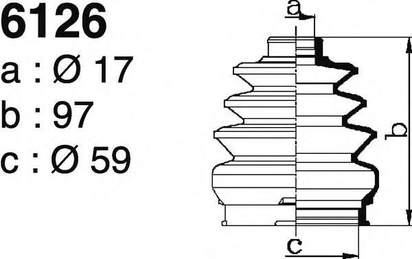 Комплект пылника, приводной вал DEPA 6126