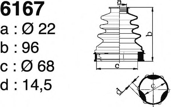 Комплект пылника, приводной вал DEPA 6167