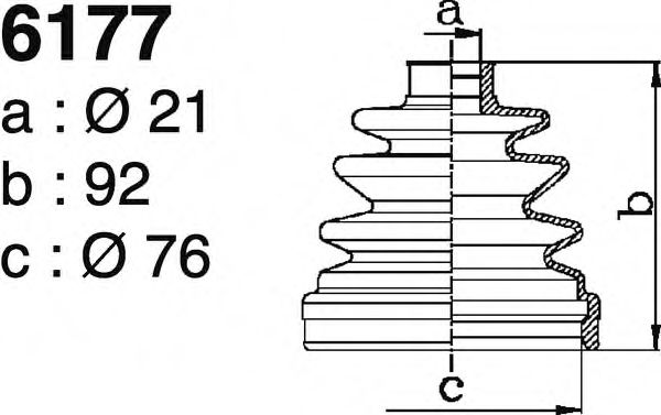 Комплект пылника, приводной вал DEPA 6177