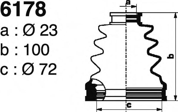 Комплект пылника, приводной вал DEPA 6178