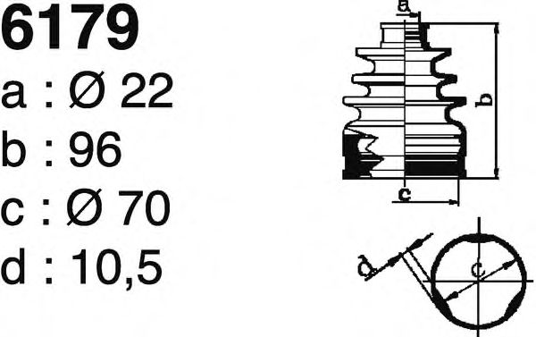 Комплект пылника, приводной вал DEPA 6179