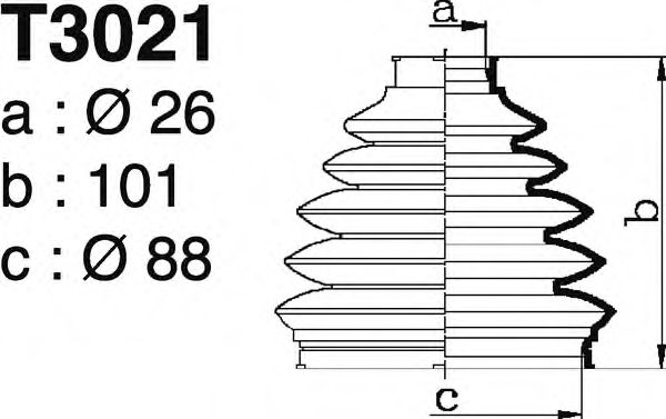 Комплект пылника, приводной вал DEPA T3021
