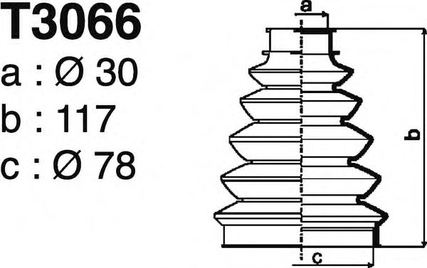 Комплект пылника, приводной вал DEPA T3066