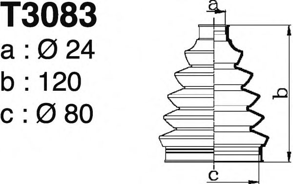 Комплект пылника, приводной вал DEPA T3083