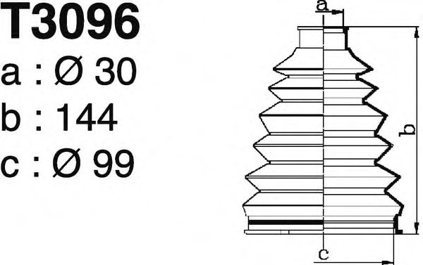 Комплект пылника, приводной вал DEPA T3096