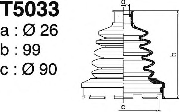 Комплект пылника, приводной вал DEPA 31256229