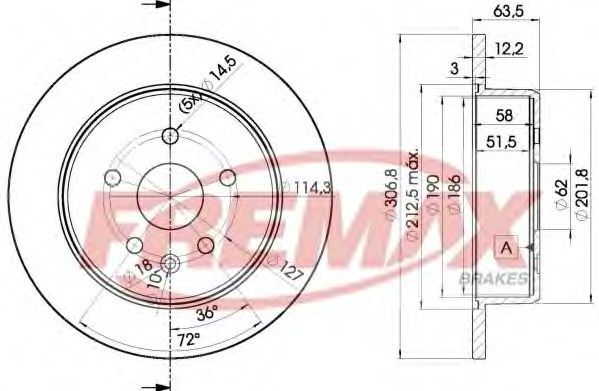 Тормозной диск FREMAX BD-2790