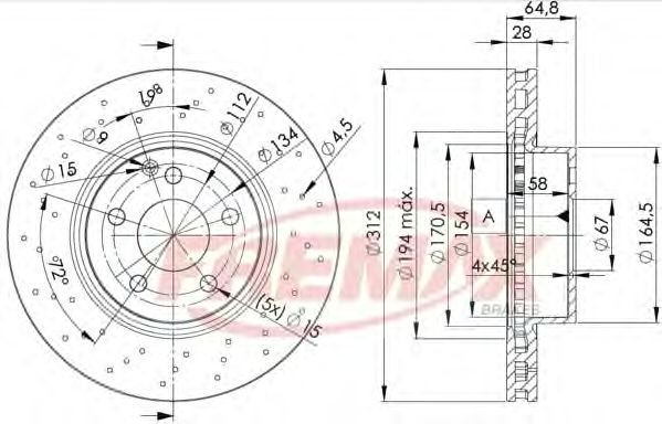 Тормозной диск FREMAX BD-0417