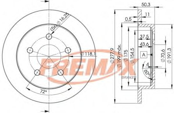 Тормозной диск FREMAX BD-2058