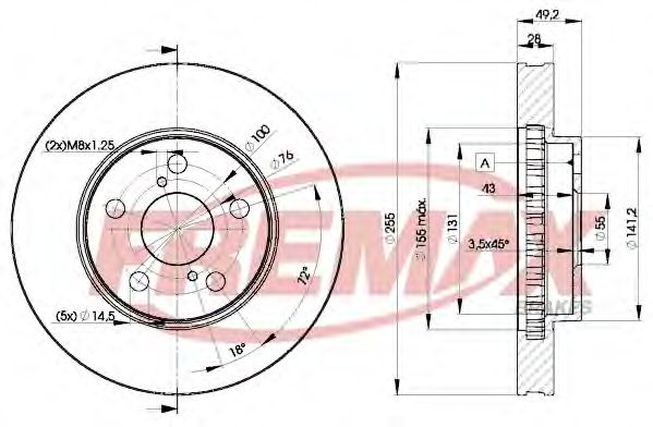 Тормозной диск FREMAX BD-0501