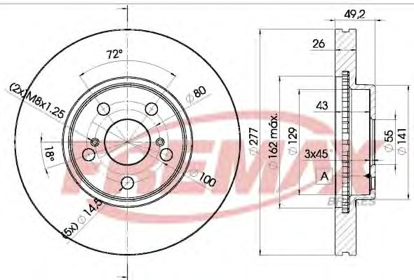 Тормозной диск FREMAX BD-0504