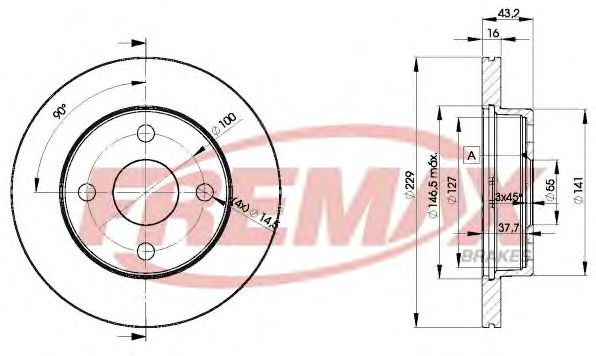 Тормозной диск FREMAX BD-1016