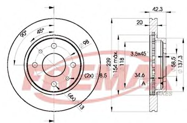 Тормозной диск FREMAX BD-1072