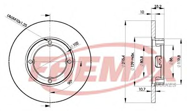 Тормозной диск FREMAX BD-1160