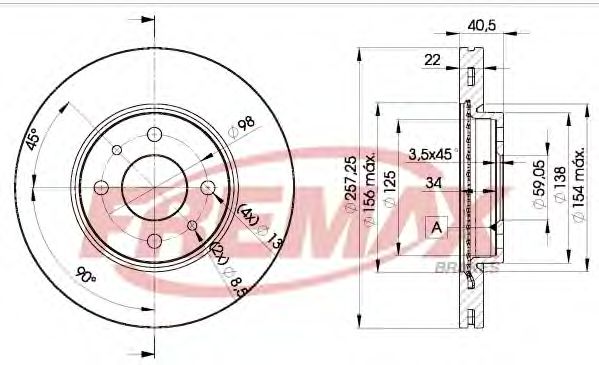 Тормозной диск FREMAX BD-1650