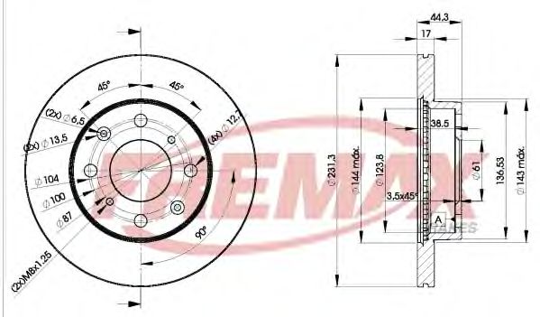 Тормозной диск FREMAX BD-1702