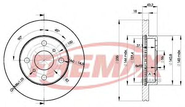 Тормозной диск FREMAX BD-2020